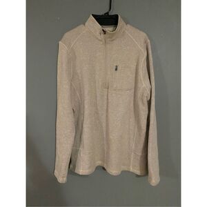 Woolrich Angler Cream Knit 1/4 Zip Sweater/Pullover Size XL